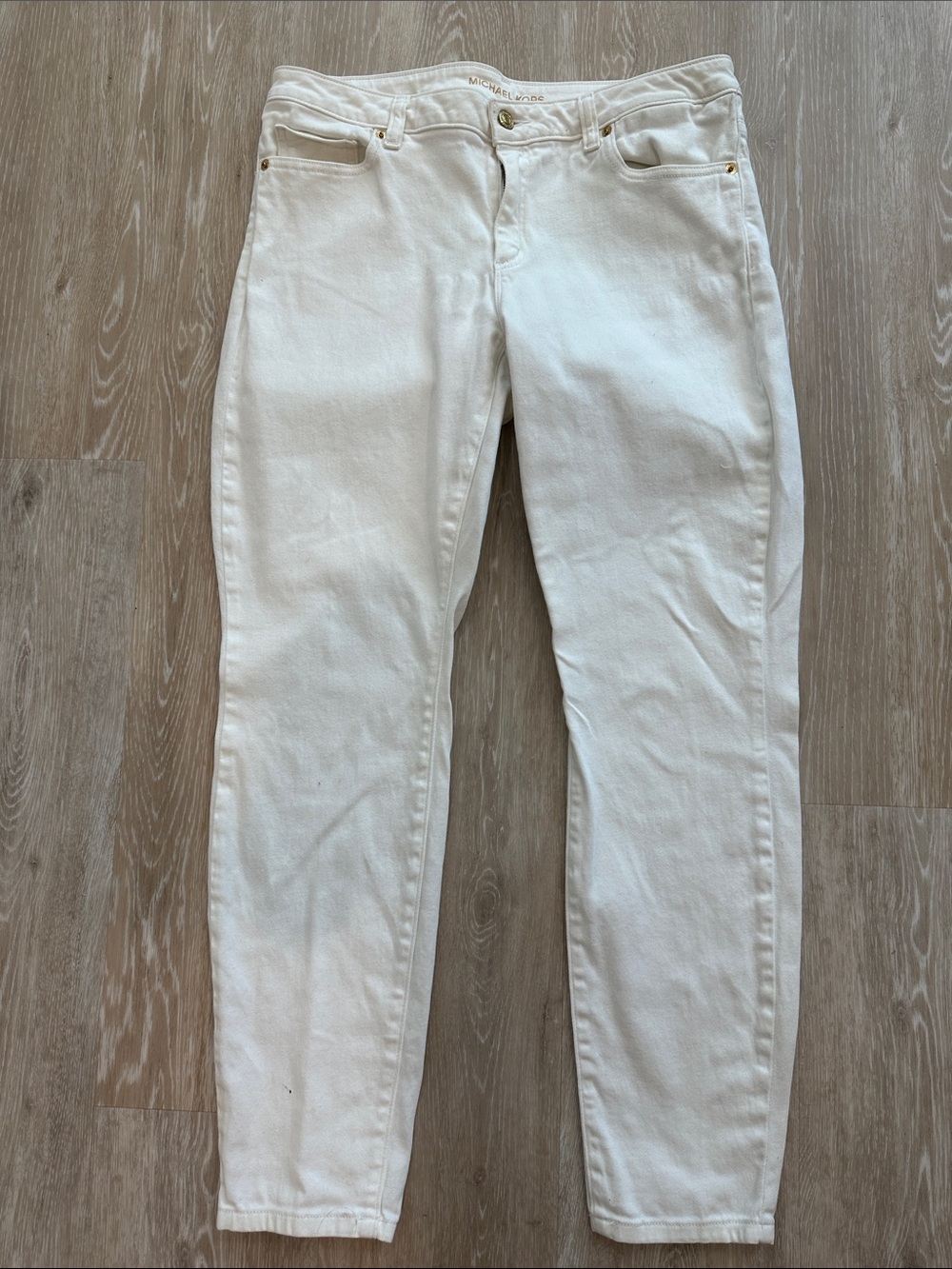 Michael Kors 10 White Skinny Jeans - Slim Stretch Denim